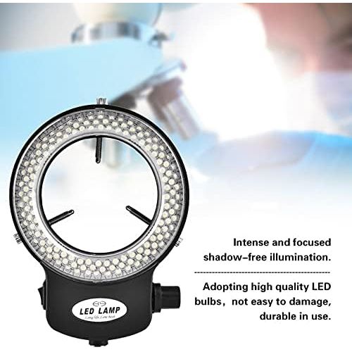  [아마존베스트]SEAFRONT LED Ring Light Industrial LED Camera Ring Optical Microscope Camera with 144 LED Beads Light Source Adjustable Brightness More Than 18000LUX