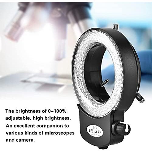  [아마존베스트]SEAFRONT LED Ring Light Industrial LED Camera Ring Optical Microscope Camera with 144 LED Beads Light Source Adjustable Brightness More Than 18000LUX
