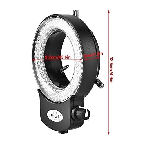  [아마존베스트]SEAFRONT LED Ring Light Industrial LED Camera Ring Optical Microscope Camera with 144 LED Beads Light Source Adjustable Brightness More Than 18000LUX