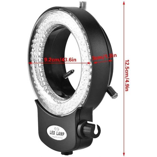  [아마존베스트]SEAFRONT LED Ring Light Industrial LED Camera Ring Optical Microscope Camera with 144 LED Beads Light Source Adjustable Brightness More Than 18000LUX