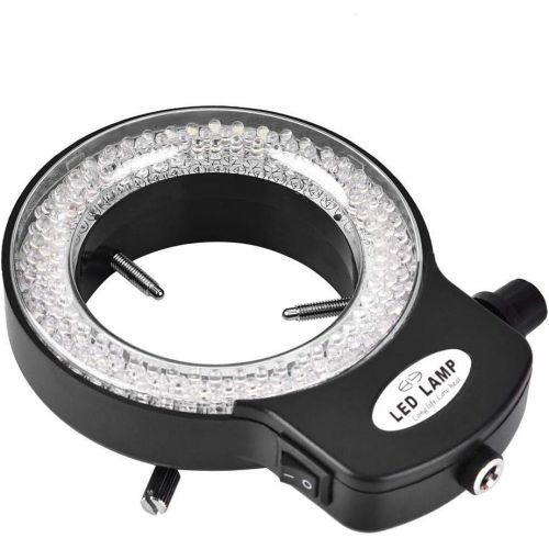  [아마존베스트]SEAFRONT LED Ring Light Industrial LED Camera Ring Optical Microscope Camera with 144 LED Beads Light Source Adjustable Brightness More Than 18000LUX