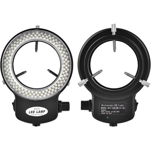  [아마존베스트]SEAFRONT LED Ring Light Industrial LED Camera Ring Optical Microscope Camera with 144 LED Beads Light Source Adjustable Brightness More Than 18000LUX