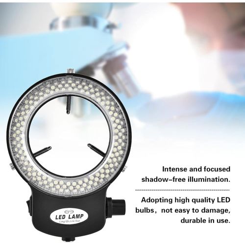  [아마존베스트]SEAFRONT LED Ring Light Industrial LED Camera Ring Optical Microscope Camera with 144 LED Beads Light Source Adjustable Brightness More Than 18000LUX