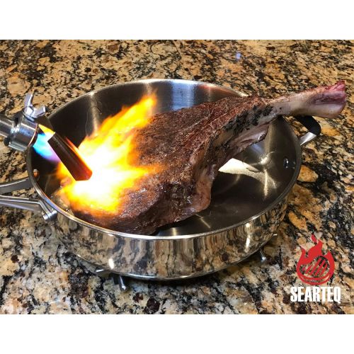  SEARTEQ | Searing Torch Attachment for Sous Vide, Slow Cooker, Instant Pot and Culinary Treats - Perfectly Sear Everything - Use with TS8000 or TS4000 (Sold Separately) - 2.5x Perf