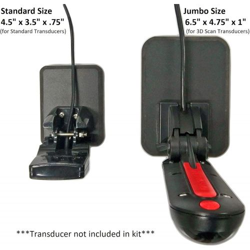  SEAWORTHY INNOVATIONS Stern Pad Jumbo Black - Screwless Transducer/Acc. Mounting Kit (for Large 3D Scan Transducers)