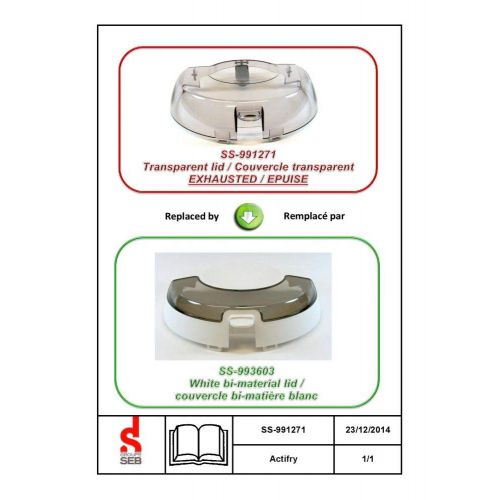  SEB - COUVERCLE DE FRITEUSE ACTIFRY SEB POUR FRITEUSE SEB