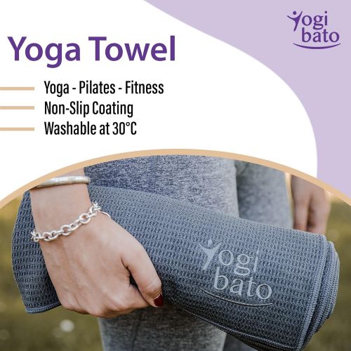  [아마존베스트]Yogibato Yoga Towel, Non-Slip & Quick-Drying - Microfibre Yoga Towel - 183 x 61 cm