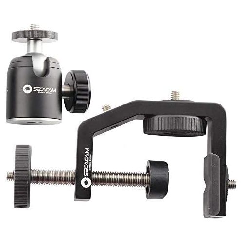  [아마존베스트]Secacam Multi-Clamp 1/4 Inch Standard Thread Clamp Tripod Ballhead Mount