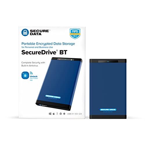  SecureData 5TB SecureDrive BT FIPS 140-2 HardDrive with Bluetooth Authentication