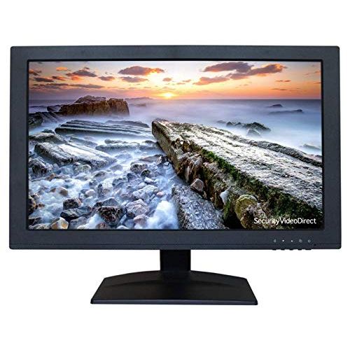  [아마존베스트]SecurityVideoDirect SVD 18.5-inch Ultrathin Professional Security Monitor, LCD Color Screen with VGA, BNC Input, HDMI, USB Video Inputs, for CCTV DVR Home Office Surveillance Security System, Black