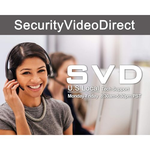  [아마존베스트]SecurityVideoDirect SVD 18.5-inch Ultrathin Professional Security Monitor, LCD Color Screen with VGA, BNC Input, HDMI, USB Video Inputs, for CCTV DVR Home Office Surveillance Security System, Black