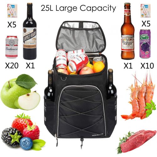  [아마존핫딜][아마존 핫딜] SEEHONOR Insulated Cooler Backpack Leakproof Soft Cooler Bag Lightweight Backpack Cooler for Lunch Picnic Fishing Hiking Camping Park Beach, 25 Cans