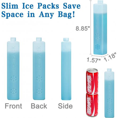  SEEHONOR Ice Packs for Coolers Reusable Long Lasting Slim Freezer Packs for Lunch Box Lunch Bags Cooler Backpack Camping Beach Picnics