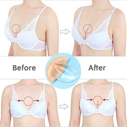  [아마존베스트]SEEKUP Women Soft Silicone Bra Inserts Breast Chest Pads Enhancers, Push-up Molding Pads for A/B/C...