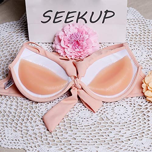  [아마존베스트]SEEKUP Women Soft Silicone Bra Inserts Breast Chest Pads Enhancers, Push-up Molding Pads for A/B/C...