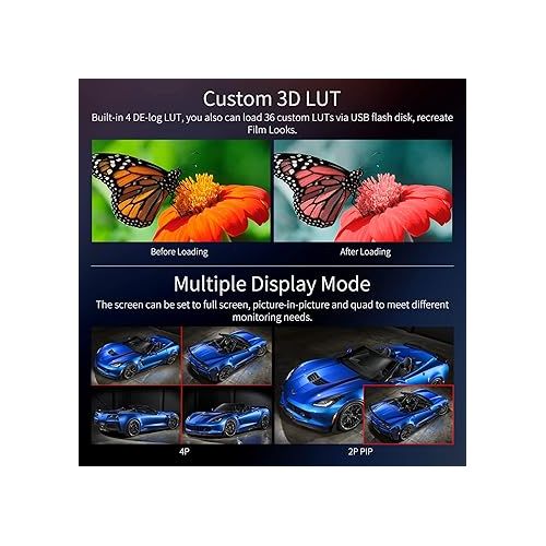  SEETEC ATEM215S 21.5 inch Multi Camera Broadcast Production Monitor with 4 x SDI Input and Output HDMI LUT Waveform HDR Full HD 1920x1080