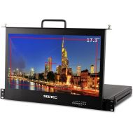 SEETEC 17.3 Inch SDI Rack Mount Monitor SC173-HSD-56 1RU Pull Out Production Monitor Full HD 1920x1080 Broadcast LCD Monitor with 3G-SDI HDMI