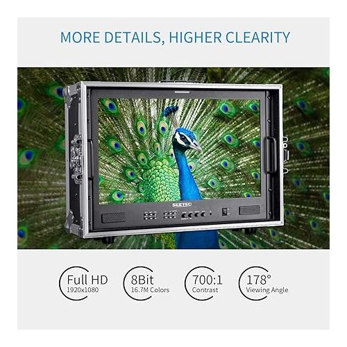  SEETEC ATEM215S-CO 21.5 Inch 4X SDI Multi Camera Broadcast Director Carry On Monitor with LUT HDR Wveform HDMI in Full HD 1920x1080
