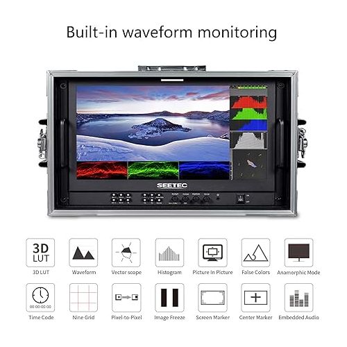  SEETEC ATEM156S-CO 15.6 inch Portable Carry-on Multi-Camera Director Monitor 4 X 3G-SDI Input Output HDMI Full HD 1920x1080