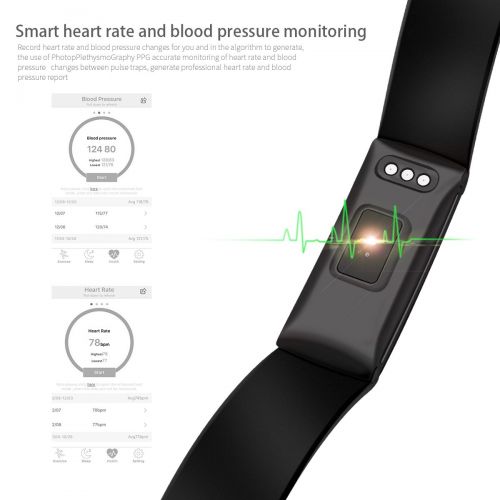  SEFREE Fitness Tracker,Tracker Pedometers with Heart Rate Monitors Activity Wristband for Android and iOS Smartphones by