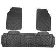 SEG TruShield All Weather Floor Mat Set with One-Piece Rear Mat - Black - for Ford F-150 1997-2014