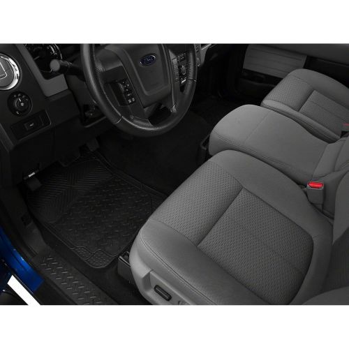  SEG TruShield All Weather Floor Mat Set with One-Piece Rear Mat - Black - for Ford F-150 1997-2014