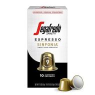 Segafredo Zanetti Sinfonia Espresso Capsules, Medium Roast, Intensity 9, Compatible with Nespresso Original Machines, 10 Count Aluminum Pods