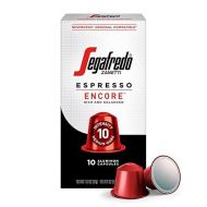 Segafredo Zanetti Encore Espresso Capsules, Medium-Dark Roast, Intensity 10, Compatible with Nespresso Original Machines, 10 Count Aluminum Pods