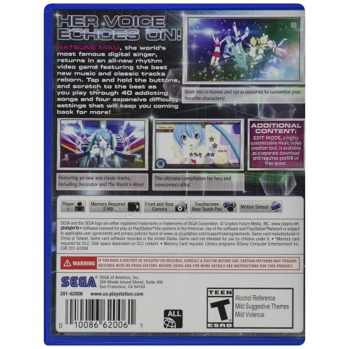 세가 By Sega Hatsune Miku: Project Diva F 2nd - PlayStation Vita