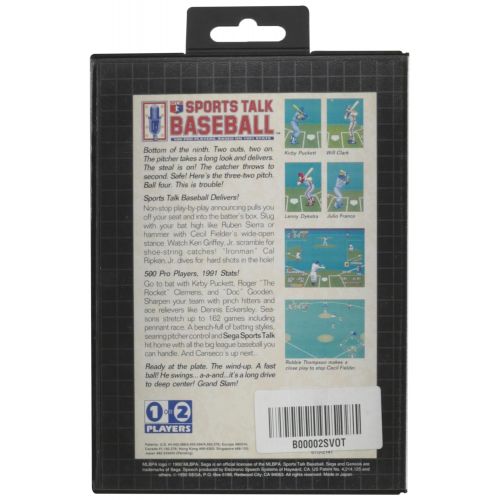 세가 By      Sega Sports Talk Baseball - Sega Genesis