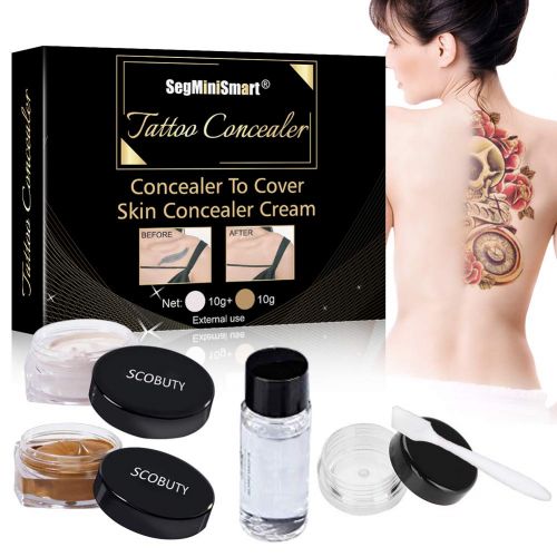  [아마존 핫딜]  [아마존핫딜]SEGMINISMART Tattoo Concealer,Scar Concealer,Makeup Concealer,Cover Tattoo,Birthmarks/Vitiligo, Waterproof...