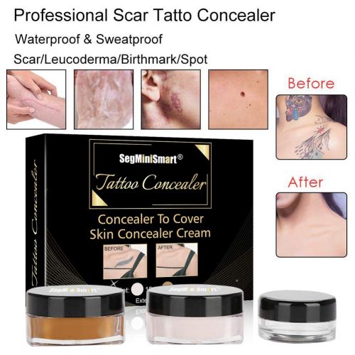  [아마존 핫딜]  [아마존핫딜]SEGMINISMART Tattoo Concealer,Scar Concealer,Makeup Concealer,Cover Tattoo,Birthmarks/Vitiligo, Waterproof...