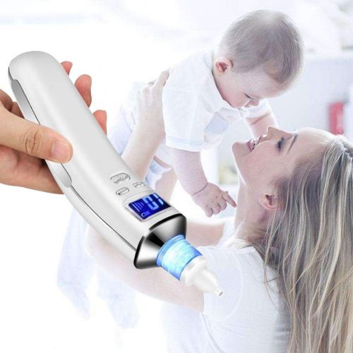  [아마존 핫딜] [아마존핫딜]SEGMINISMART Electric Baby Nasal Aspirator Nose Cleaner and Snot Sucker - Adjustable Settings and Reusable Tips with LCD Screen