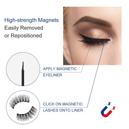  [아마존핫딜][아마존 핫딜] SEGMINISMART Magnetic Eyeliner, Magnetic Eyelashes With Eyeliner, Magnetic Eyeliner and Lashes Magnetic Eyelashes Liner Eye Liner Kit Magnetic Eyelash Kit For 3D Magnetic False Eyelashes Reusab