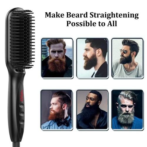  [아마존 핫딜] SEGMINISMART Beard Straightener, Beard Straightening Comb, Beard Straightener for Men, Electrical Heated Hair Straightening Brush with Faster Heating, PTC Ceramic Technology, Auto Temperature L