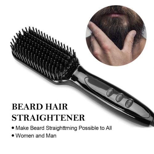  [아마존 핫딜] SEGMINISMART Beard Straightener, Beard Straightening Comb, Beard Straightener for Men, Electrical Heated Hair Straightening Brush with Faster Heating, PTC Ceramic Technology, Auto Temperature L