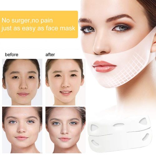  [아마존 핫딜]  [아마존핫딜]SEGMINISMART V Gesichtsmasken,Anti-Falten-Gesichtslifting V-Form Maske,V-Typ Feuchtigkeitsspendende Gesichtsmaske