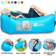 [아마존 핫딜]  [아마존핫딜]SEGOAL Inflatable Lounger Air Sofa Pouch Inflatable Couch Air Chair Hammock with Pillow Portable Waterproof Anti-Air Leaking for Outdoor Camping Hiking Travel Pool Beach Picnic Bac