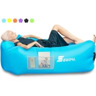 SEGOAL Inflatable Lounger Air Sofa Couch with Pillow, Portable Waterproof Anti-Air Leaking for Indoor/Outdoor, Camping, Traveling, Ideal Inflatable Couch for Picnic Backyard Lakesi