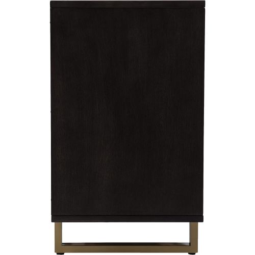  SEI Furniture Wilconia Alexa Smart Media Fireplace w/ Carved Details, Brown/Natural/Gold