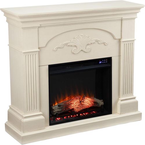  SEI Furniture Sicilian Fireplace, New Ivory