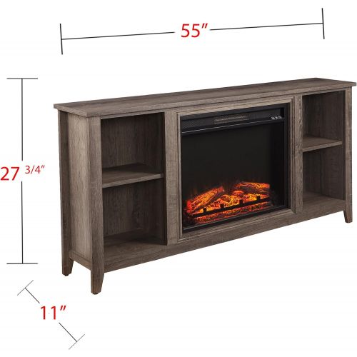  SEI Furniture Southern Enterprises Parkdale Electric fireplace, Gray