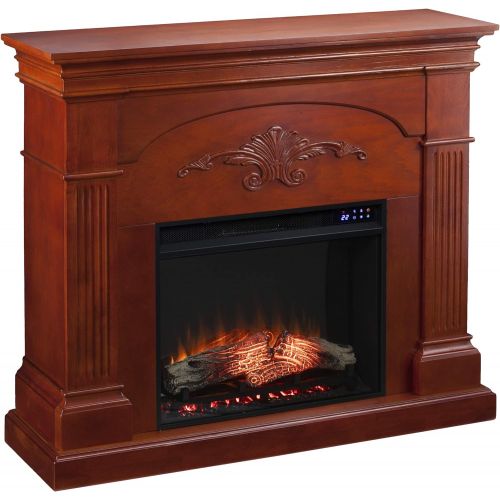  SEI Furniture Sicilian Fireplace, New Mahogany