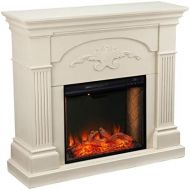 SEI Furniture Sicilian Harvest Traditional Style Alexa-Enabled Electric Fireplace, Ivory