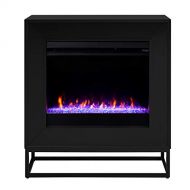 SEI Furniture Frescan Color Changing Electric Fireplace, Black