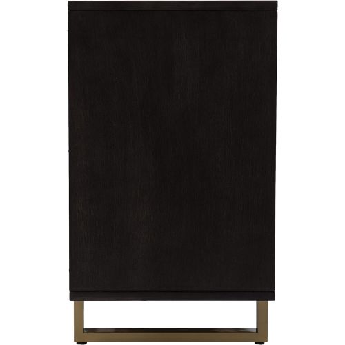  SEI Furniture Wilconia Color Changing Fireplace w/ Media Storage and Carved Details, Brown/Natural/Gold