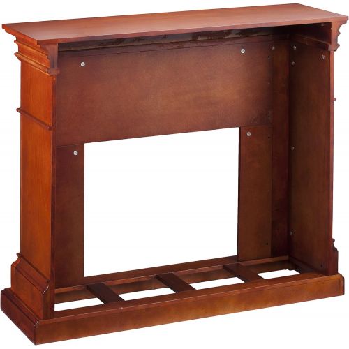  SEI Furniture Sicilian Harvest Traditional Style Electric Fireplace, Warm Brown Mahogany