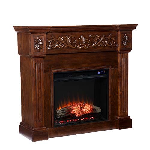  SEI Furniture Calvert Fireplace, New Espresso