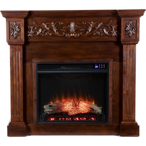  SEI Furniture Calvert Fireplace, New Espresso