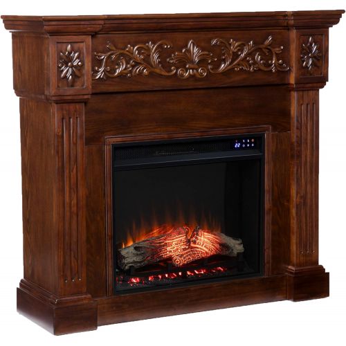  SEI Furniture Calvert Fireplace, New Espresso